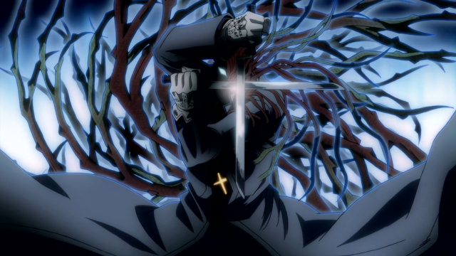 Man sword tree branches background free wallpaper - medium preview image