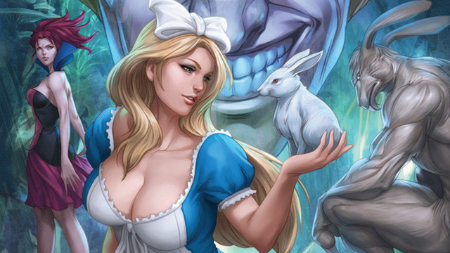 Woman dress dragon wolf forest free wallpaper - medium preview image