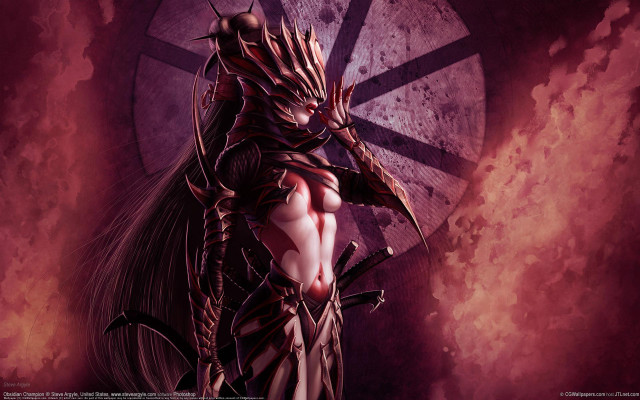 Woman sword demon back heroic #2 free wallpaper - medium preview image