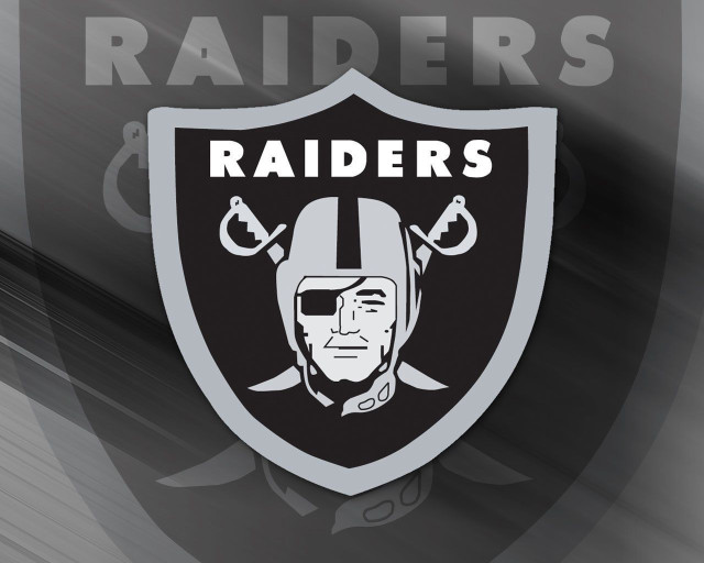 Oakland football logo black white free wallpaper - medium preview image