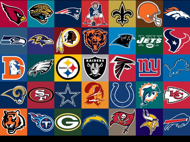Nfl logos multicolored background squares free wallpaper - medium preview image