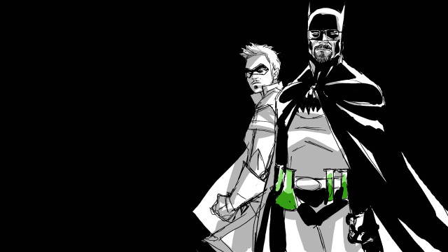 Batman green lantern dark room free wallpaper - medium preview image