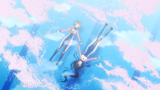 Anime characters floating arms around free wallpaper - medium preview image
