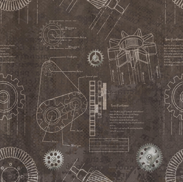 Gears drawing brown background black free wallpaper - medium preview image