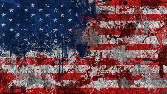 Grungy american flag soldier background free wallpaper - medium preview image