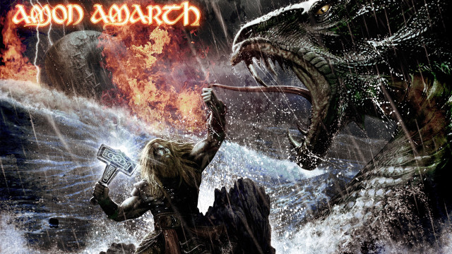 Man holding hammer dragon man free wallpaper - medium preview image