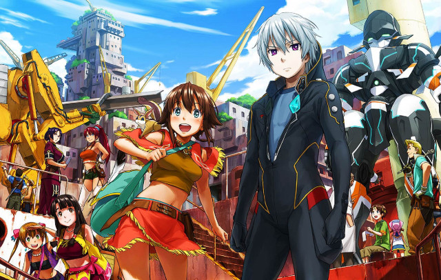 Anime characters crowd city tall free wallpaper - medium preview image