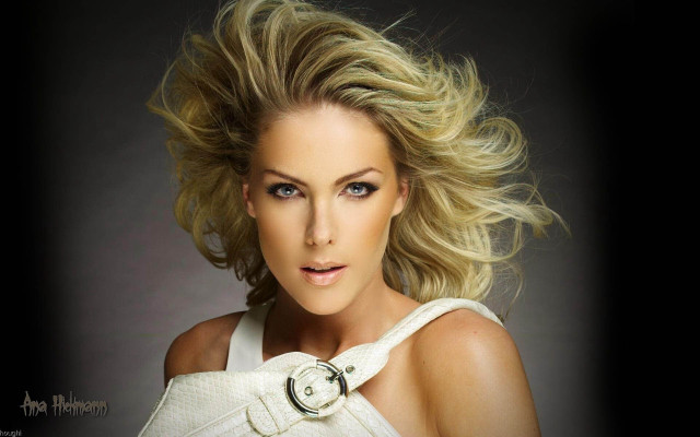 Blonde woman white dress wind free wallpaper - medium preview image