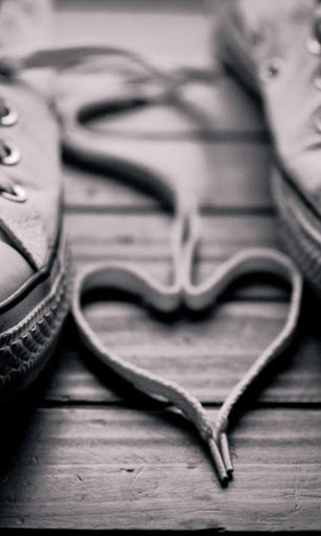 Shoes scissors shoelace woodenfloor blackwhite free wallpaper - medium preview image
