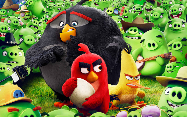 Angry birds green field cellphone free wallpaper - medium preview image