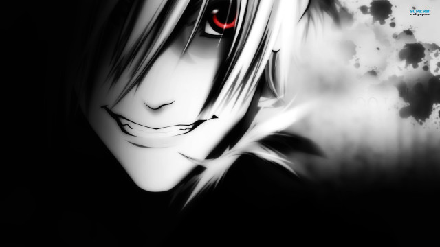 Anime character red eyes long free wallpaper - medium preview image