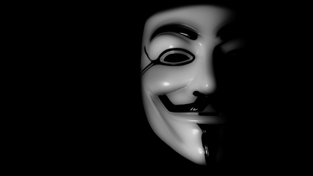 Guyfawkes mask black background white free wallpaper - medium preview image