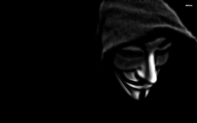 Masked man dark background white free wallpaper - medium preview image