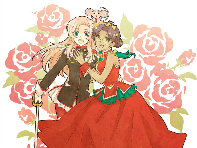 Couple people flowers roses mouse free wallpaper - medium preview image