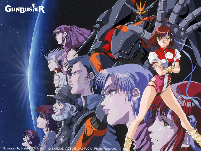 Anime characters planet giant robot free wallpaper - medium preview image