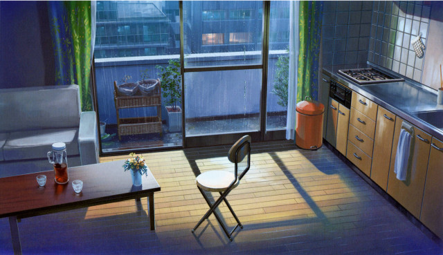 Kitchen table chair window outside free wallpaper - medium preview image