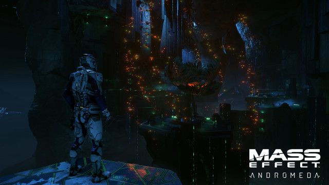 Man standing ledged futuristic city free wallpaper - medium preview image