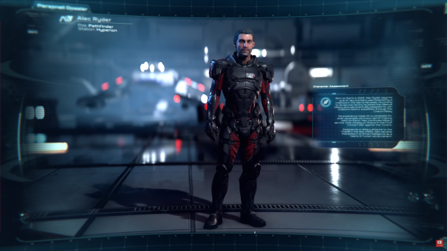 Man futuristic suit room background free wallpaper - medium preview image