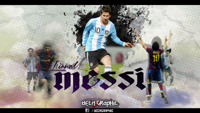 Soccer player kicking ball graphic free wallpaper - medium preview image