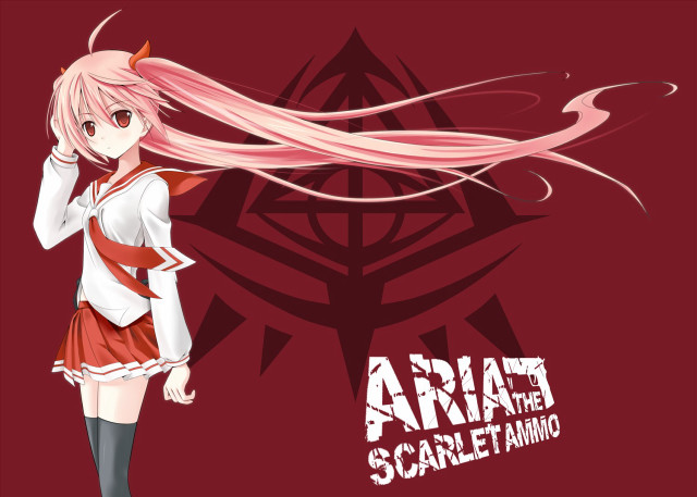 Girl long pink hair red free wallpaper - medium preview image