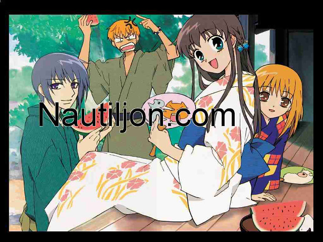 Anime characters table food watermelon free wallpaper - medium preview image