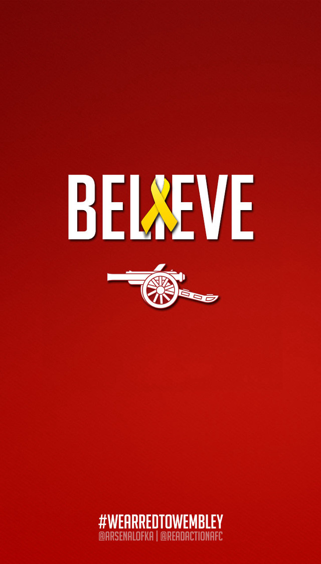 Red background yellow ribbon believe free wallpaper - medium preview image