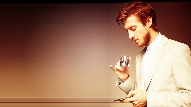 Man suit cellphone wine glass free wallpaper - medium preview image