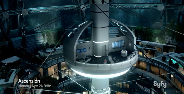 Futuristic building surroundings features information free wallpaper - medium preview image