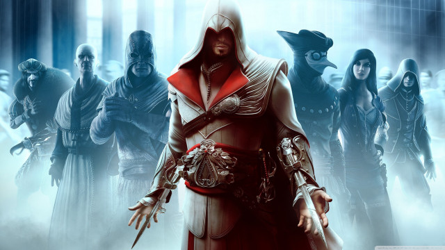 Foggy group hooded illusionism armor free wallpaper - medium preview image