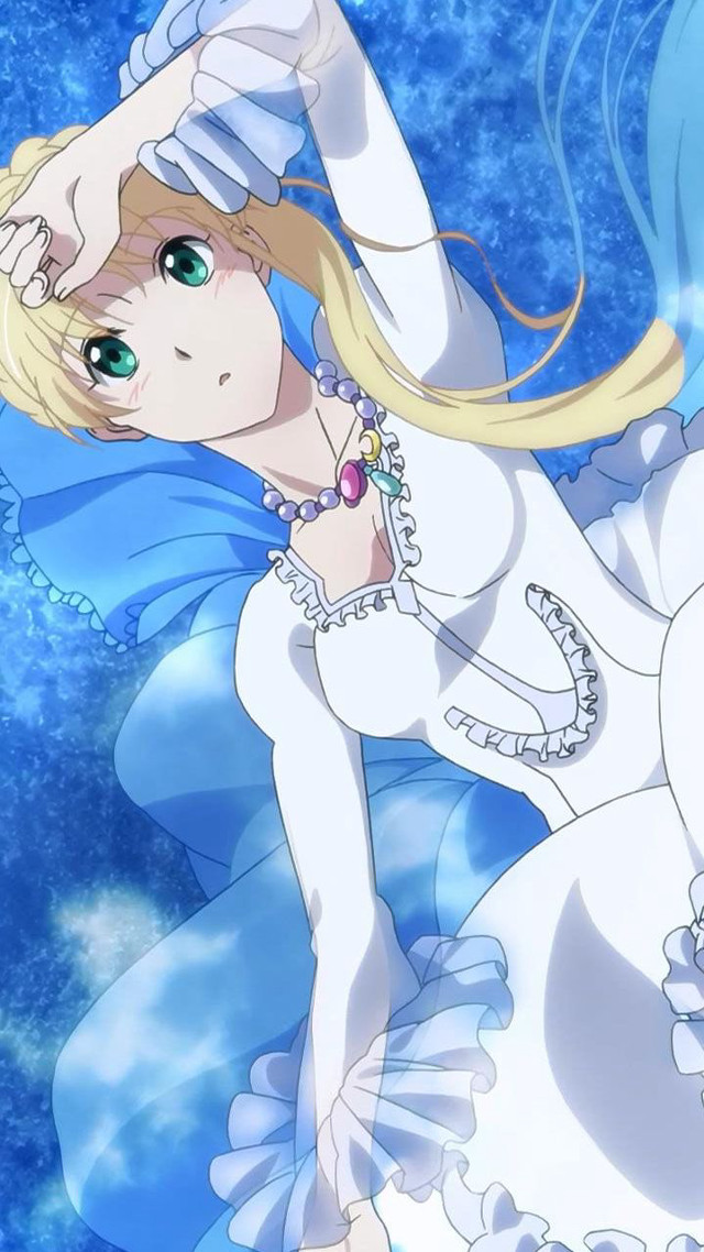 Woman white dress blue sky #3 free wallpaper - medium preview image