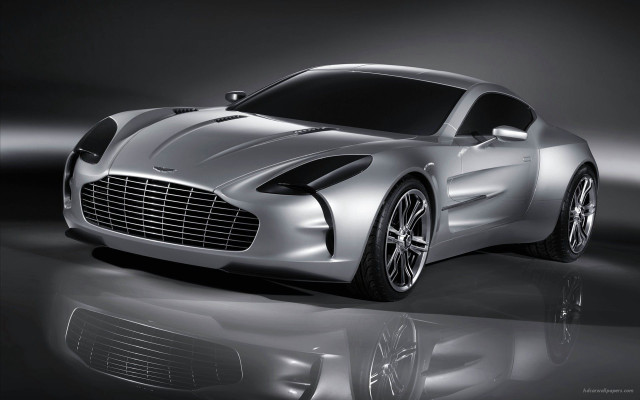 Silver sports car black white #2 free wallpaper - medium preview image