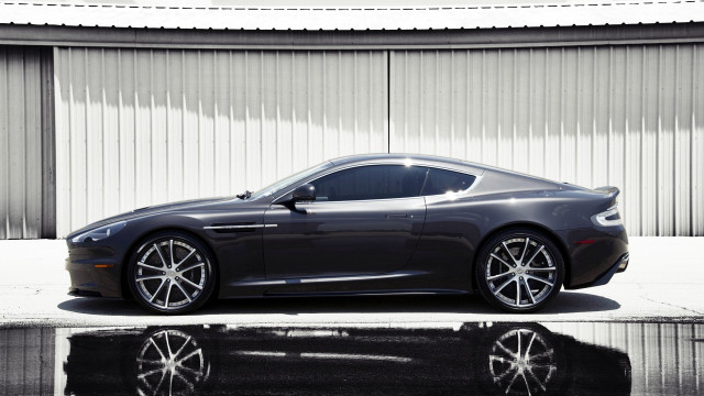 Grey sports car parked building #2 free wallpaper - medium preview image