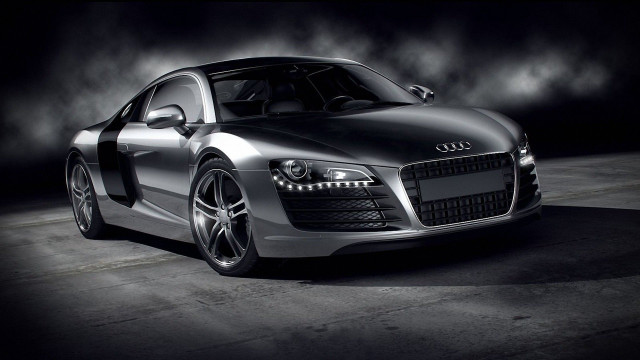 Silver sports car dark room #28 free wallpaper - medium preview image