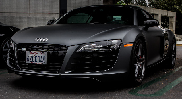 Black car parking space building free wallpaper - medium preview image