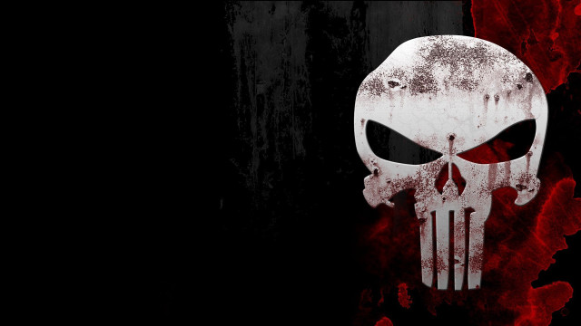 White skull red paint black #3 free wallpaper - medium preview image