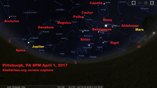 Night sky map stars planets free wallpaper - medium preview image