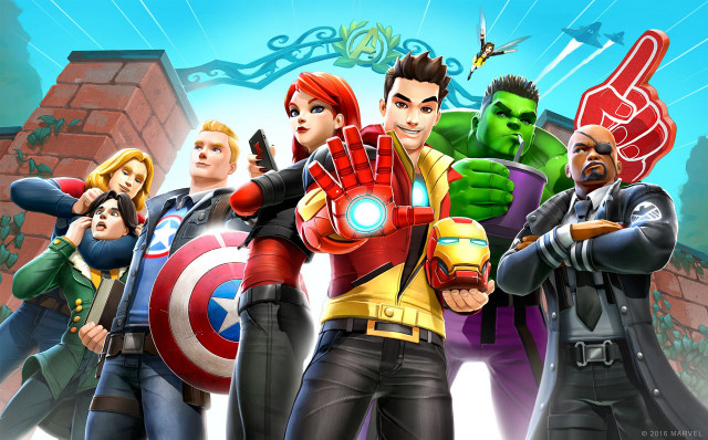 Group people building sign avengers free wallpaper - medium preview image