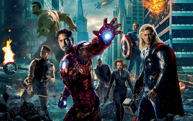 Avengers movie poster cast crew free wallpaper - medium preview image