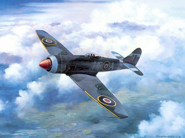 Plane flying sky clouds water free wallpaper - medium preview image