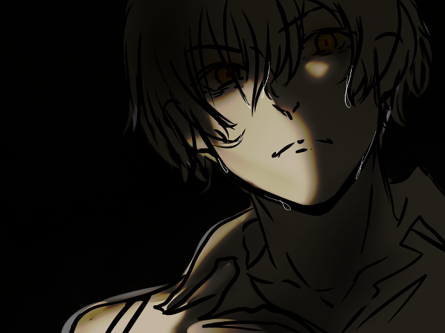 Gothic yandere aya goda lineart free wallpaper - medium preview image