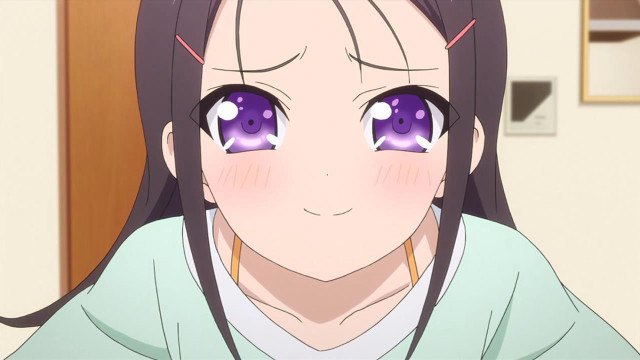 Girl purple eyes long hair free wallpaper - medium preview image