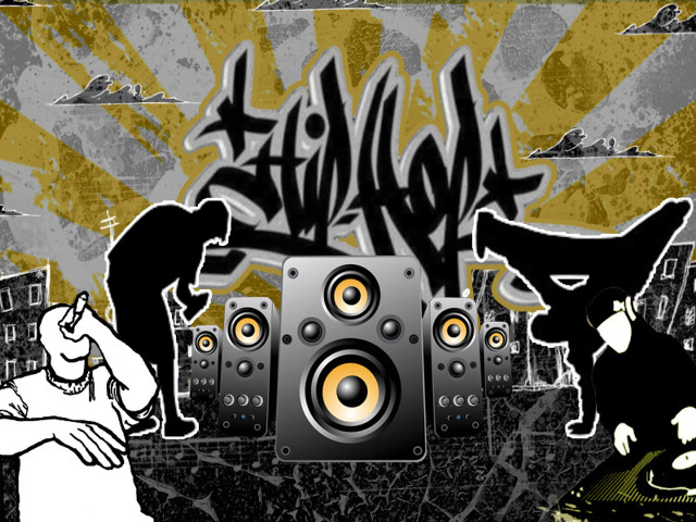 Dj set graffiti wall speaker free wallpaper - medium preview image