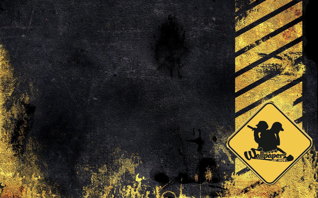 Yellow black sign wall stripe free wallpaper - medium preview image