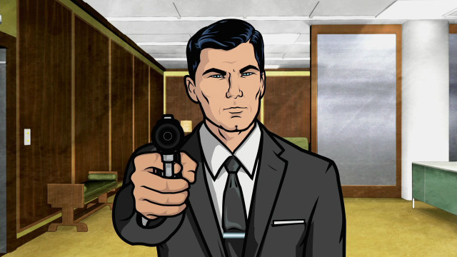 Man suit gun hallway wooden #2 free wallpaper - medium preview image