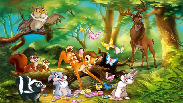 Animals forest butterflies group nature free wallpaper - medium preview image
