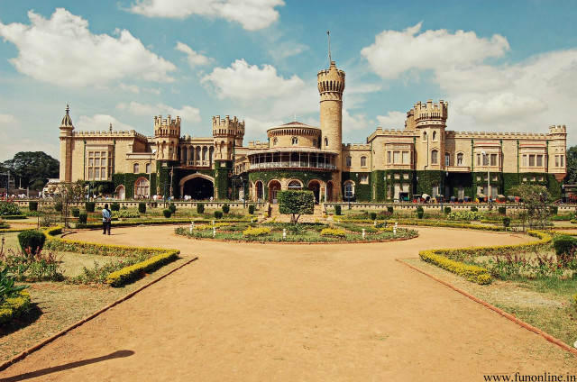 Victorian clocktower garden castle bridge free wallpaper - medium preview image