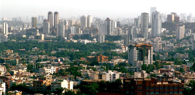 City trees panorama birdseye architecture free wallpaper for desktop - medium preview image