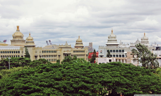 Large building clock tower rooftops free wallpaper - medium preview image