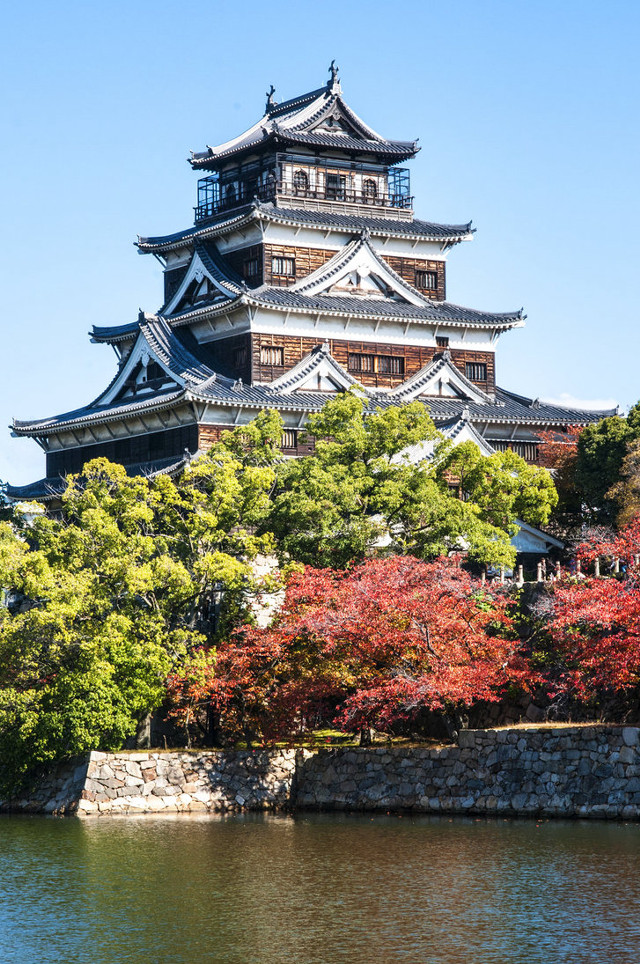 Lake bridge tower autumn japan free wallpaper - medium preview image