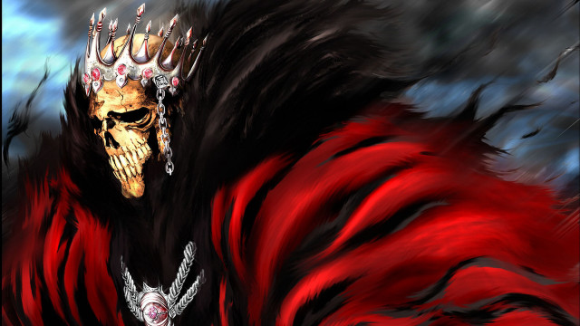 Skull crown chain red cloak free wallpaper - medium preview image